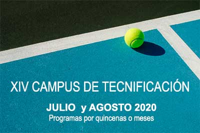 Abierto del plazo de inscripción para el campus de tecnificación de tenis UE 2020