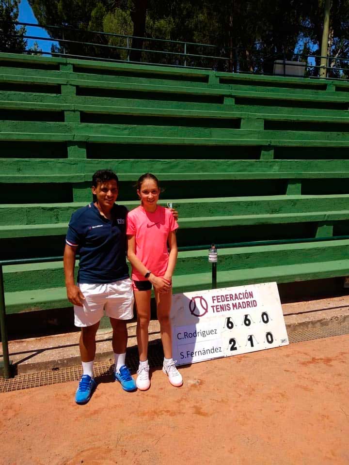 Carlota Rodríguez, Campeona de Madrid Alevín. Escuela Alto Rendimiento de Tenis