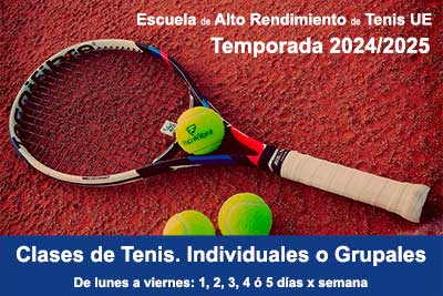 Clases en la Escuela de Alto Rendimiento de Tenis UE 2024-2025. Abierto el plazo de inscripción