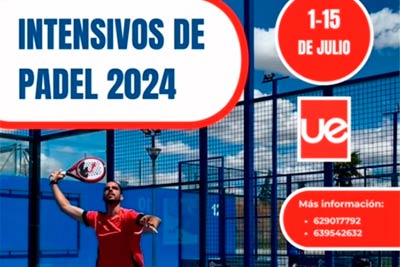 Cursos intensivos de pádel 2024. Abierto el plazo de inscripción