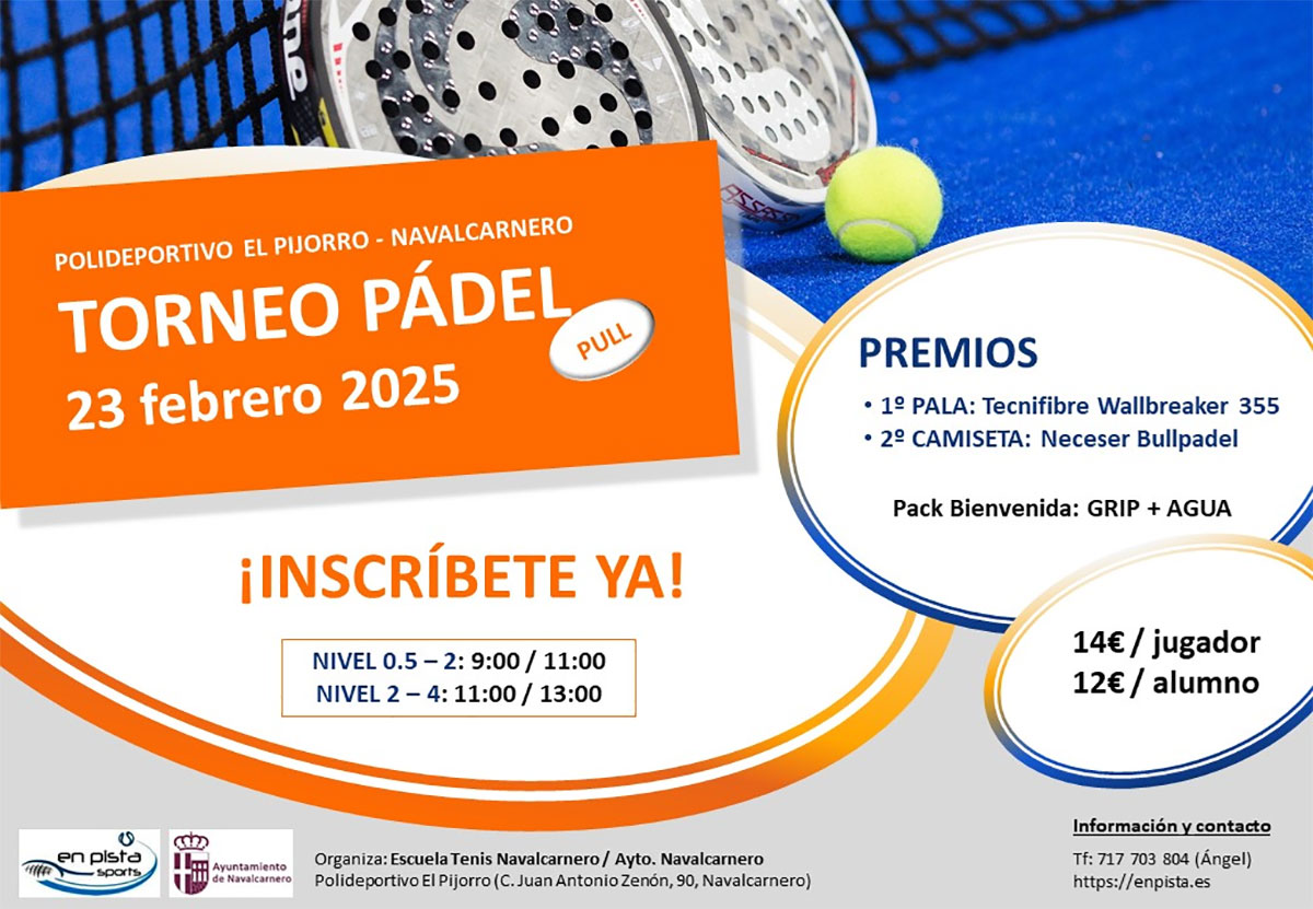 Torneo de Pádel. El Pijorro, Navalcarnero. 23 de febrero