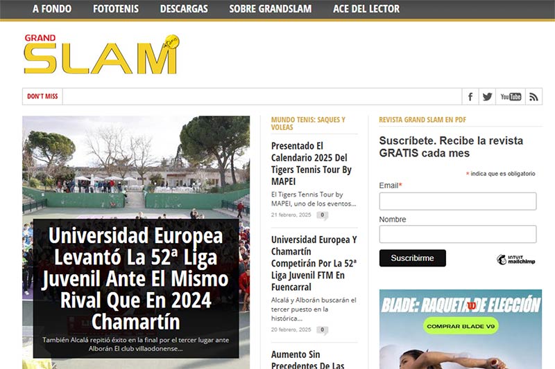 El equipo de la UE en la revista Grand Slam de Tenis