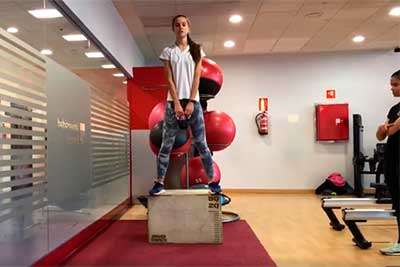 Trabajo de pliometría excéntrica. Entrenamiento del tenis de alto rendimiento